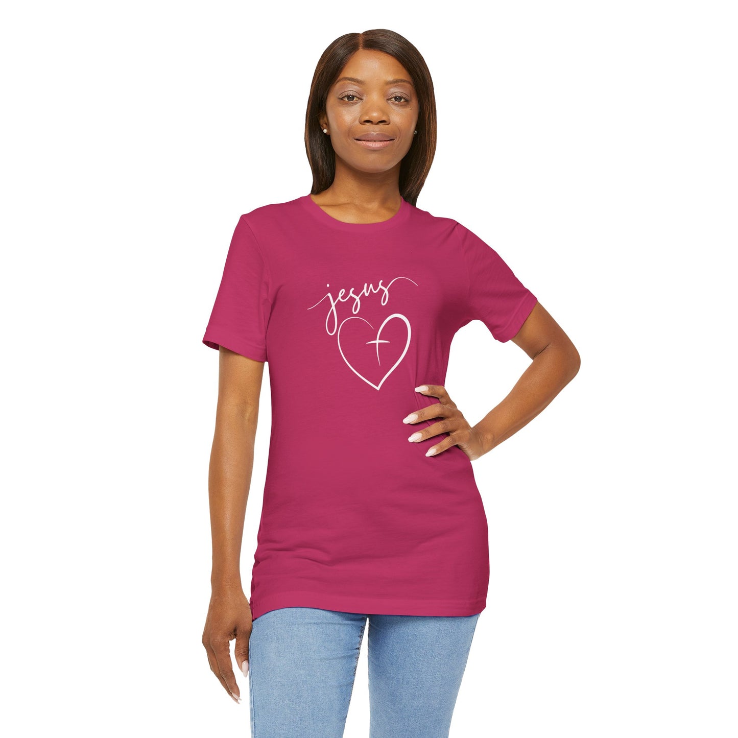 Christian Tee - Jesus with a Heart Unisex T-Shirt