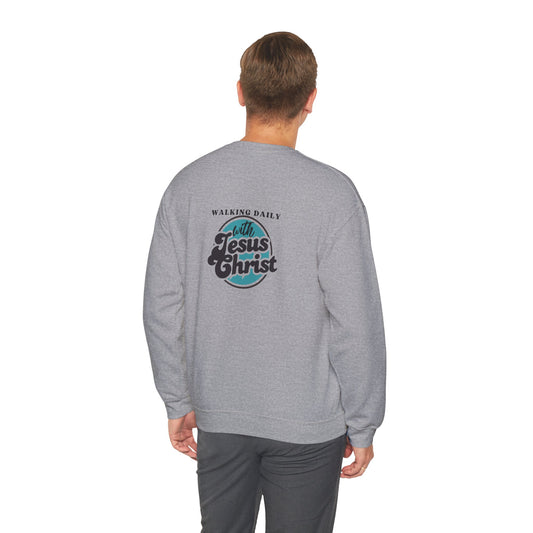 Christian Crewneck Sweatshirt - Walking with Jesus Christ Design