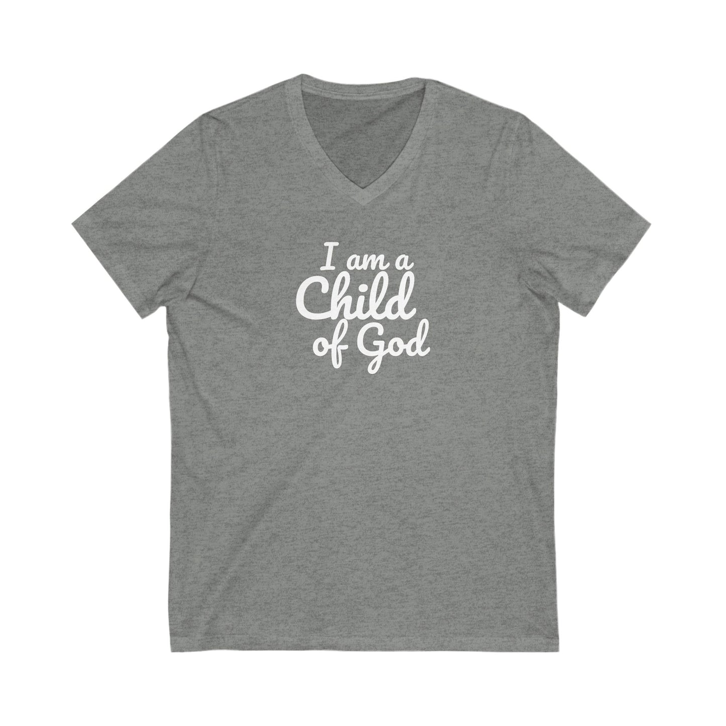 Christian V-Neck Tee - I am a Child of God