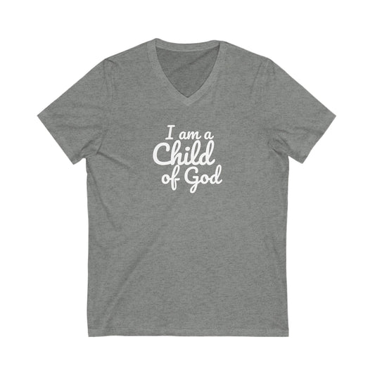 Christian V-Neck Tee - I am a Child of God