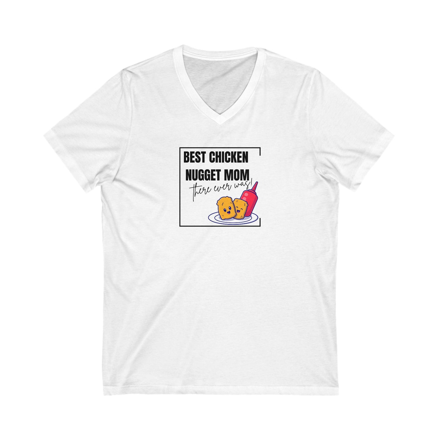 Best Chicken Nugget Mom V-Neck Tee - Fun and Comfy Shirt for Foodie Moms